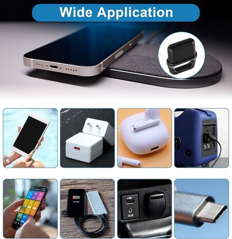 40 قطعة من قابس الغبار من النوع C، سحر سدادة الغبار USB C من السيليكون الملون للهاتف من النوع C غطاء USB-C مع فتحة تعليق، متوافق مع جميع أجهزة الكمبيوتر المحمولة من النوع C والهواتف الذكية in Saudi Arabia