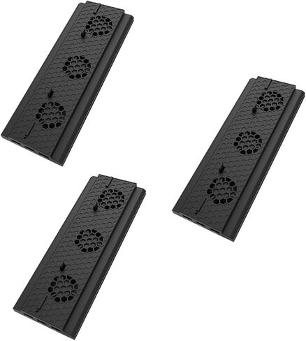 HOMSFOU 3pcs Game Console Cooling Fan Stand Triple USB Hub for One Vertical Bracket Design for Enhanced Airflow and Data Transfer for Gamers and Console Enthusiasts in Saudi Arabia