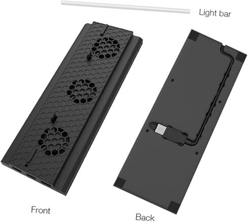 HOMSFOU 3pcs Game Console Cooling Fan Stand Triple USB Hub for One Vertical Bracket Design for Enhanced Airflow and Data Transfer for Gamers and Console Enthusiasts in Saudi Arabia