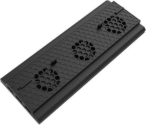 HOMSFOU 3pcs Game Console Cooling Fan Stand Triple USB Hub for One Vertical Bracket Design for Enhanced Airflow and Data Transfer for Gamers and Console Enthusiasts in Saudi Arabia