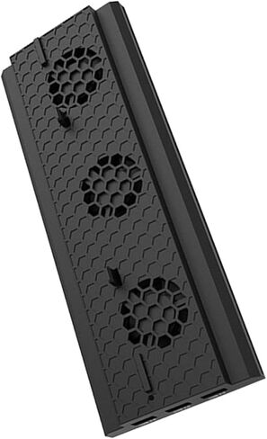 HOMSFOU 3pcs Game Console Cooling Fan Stand Triple USB Hub for One Vertical Bracket Design for Enhanced Airflow and Data Transfer for Gamers and Console Enthusiasts in Saudi Arabia