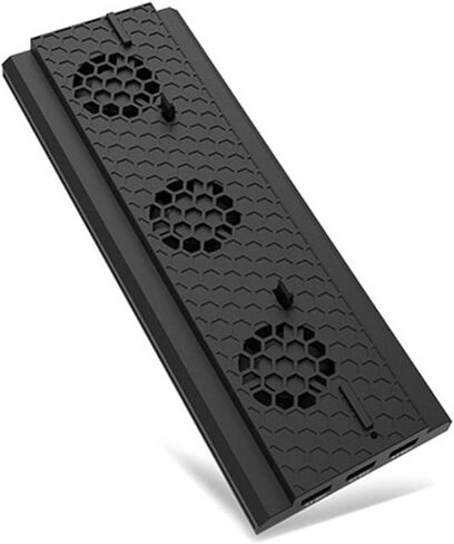 HOMSFOU 3pcs Game Console Cooling Fan Stand Triple USB Hub for One Vertical Bracket Design for Enhanced Airflow and Data Transfer for Gamers and Console Enthusiasts in Saudi Arabia