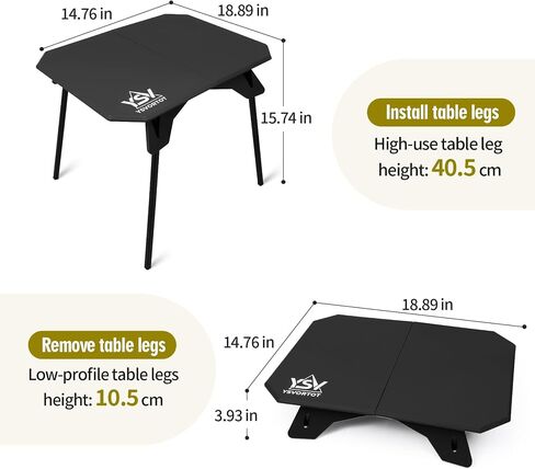 Ultralight Folding Camping Table - 2 Height Adjustable Portable Outdoor Picnic Beach Desk with Carry Bag,Compact for Backpacking,Camp,Travel,Patio in Saudi Arabia