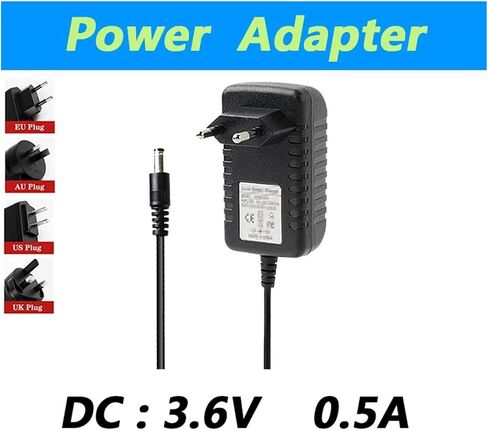 3.6 فولت 0.5A تيار مستمر محول التيار الكهربائي DC3.5 * 1.35 مللي متر (3.6V_EU Plug_DC 3.5X1.35 مللي متر) in Saudi Arabia