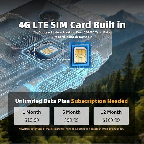 كاميرا خلوية تعمل بالطاقة الشمسية: كاميرا ألعاب لاسلكية 4G LTE 2K بث مباشر عبر تطبيق الهاتف الخلوي مع حركة رؤية ليلية مفعلة لعشاق صيد الحيوانات البرية في الهواء الطلق in Kuwait