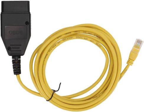 ZJchao OBD2 Cable, ENET Enet Coding Interface Cable Yellow OBD2 Diagnostic with CD Replacement for F Series 3 Series 5 7 GT X3 in Kuwait