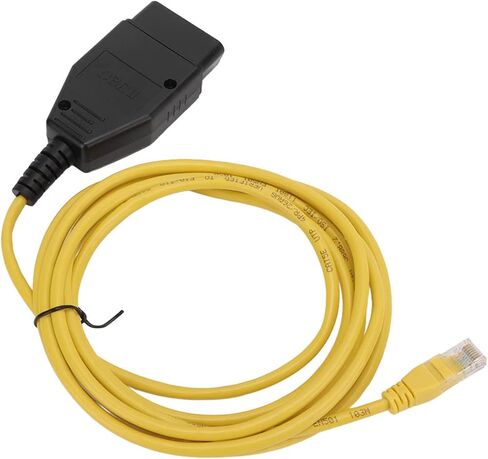 ZJchao OBD2 Cable, ENET Enet Coding Interface Cable Yellow OBD2 Diagnostic with CD Replacement for F Series 3 Series 5 7 GT X3 in Kuwait