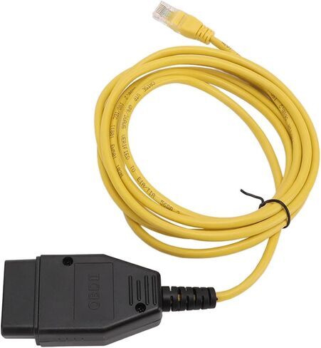 ZJchao OBD2 Cable, ENET Enet Coding Interface Cable Yellow OBD2 Diagnostic with CD Replacement for F Series 3 Series 5 7 GT X3 in Kuwait