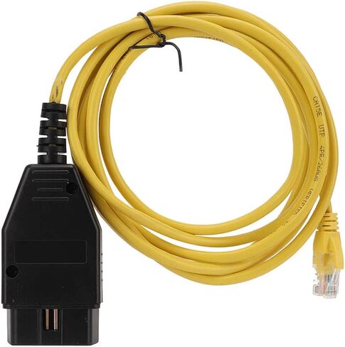 ZJchao OBD2 Cable, ENET Enet Coding Interface Cable Yellow OBD2 Diagnostic with CD Replacement for F Series 3 Series 5 7 GT X3 in Kuwait
