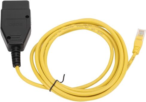 ZJchao OBD2 Cable, ENET Enet Coding Interface Cable Yellow OBD2 Diagnostic with CD Replacement for F Series 3 Series 5 7 GT X3 in Kuwait