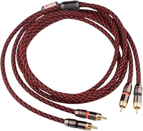 A73E - Interc0innect Cables 2 to 2 Audlo Cable 1 Pair HiFi Stereo 4N OFC Male to Male for Amplifier DAC TV Car Audlo in Saudi Arabia