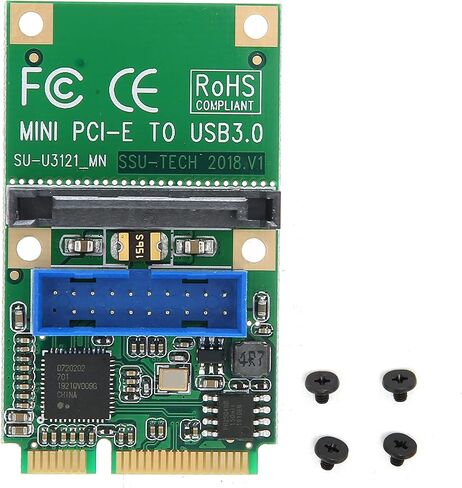 بطاقة توسيع PCIE، بطاقة توسيع PCIE صغيرة USB3.0 رأس PIN أمامي مع برغي للنظام، توصيل تشغيل USB3.0 Mini PCIE (19PIN واحد (10312)) in Kuwait