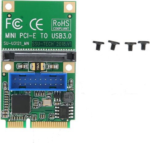 بطاقة توسيع PCIE، بطاقة توسيع PCIE صغيرة USB3.0 رأس PIN أمامي مع برغي للنظام، توصيل تشغيل USB3.0 Mini PCIE (19PIN واحد (10312)) in Kuwait