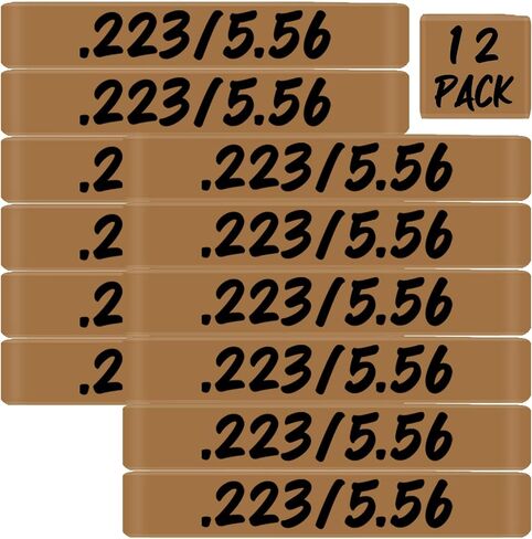 12 حزمة من أشرطة تحديد المجلات .223/5.56 .223Cal 5.56 مللي متر أربطة تسمية عيار الذخيرة ملحقات الحافظة in Saudi Arabia