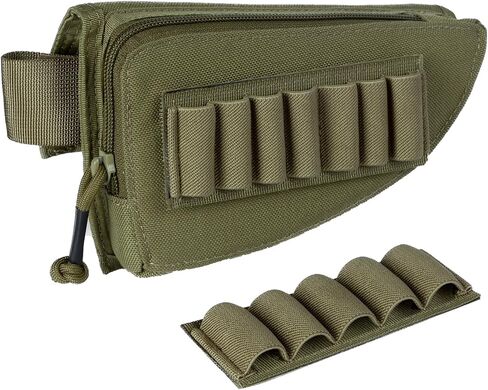 OneTigris Shotgun Shell Holder, Pouch Buttstock Holder for 12 Gauge 7.62mm, Molle Rifle Stock Ammo Holder Cheek Pad in Saudi Arabia