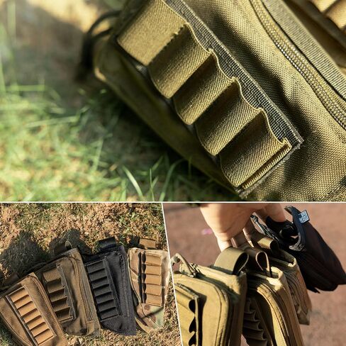 OneTigris Shotgun Shell Holder, Pouch Buttstock Holder for 12 Gauge 7.62mm, Molle Rifle Stock Ammo Holder Cheek Pad in Saudi Arabia