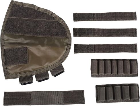 OneTigris Shotgun Shell Holder, Pouch Buttstock Holder for 12 Gauge 7.62mm, Molle Rifle Stock Ammo Holder Cheek Pad in Saudi Arabia