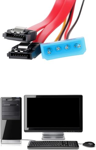 PCI Bracket SATA إلى eSATA و4Pin IDE M- كابل كامل الارتفاع بمنفذين اتصال القرص المضغوط لمحرك الأقراص الصلبة الخارجي in Kuwait