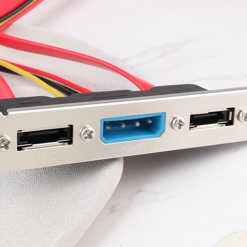 PCI Bracket SATA إلى eSATA و4Pin IDE M- كابل كامل الارتفاع بمنفذين اتصال القرص المضغوط لمحرك الأقراص الصلبة الخارجي in Kuwait