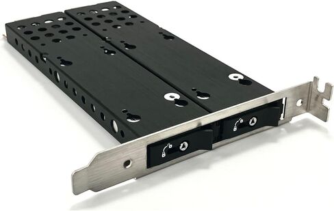 كابلات Micro SATA بفتحة PCIe رفيعة للغاية مزدوجة M2 NVMe Gen 4 مدمجة Oculink IO دعامة كاملة - محول عالي السرعة لترقيات تخزين فعالة وأداء محسن in Kuwait