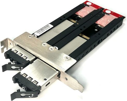 كابلات Micro SATA بفتحة PCIe رفيعة للغاية مزدوجة M2 NVMe Gen 4 مدمجة Oculink IO دعامة كاملة - محول عالي السرعة لترقيات تخزين فعالة وأداء محسن in Kuwait