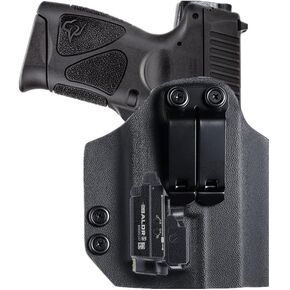 Kydex IWB Holster for Glock 17, 19, 45, Taurus G2C, G3C, G3, w/Olight Baldr S, Baldr Mini Tactical Flashlight, Concealed Carry in Saudi Arabia
