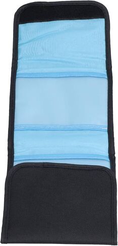 Tbest Filter Wallet Case Nylon Foldable 3 Pockets Lens Storage Bag Shockproof Pouch for Photography Accessories Black 39g in Saudi Arabia