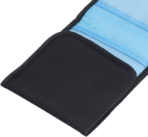 Tbest Filter Wallet Case Nylon Foldable 3 Pockets Lens Storage Bag Shockproof Pouch for Photography Accessories Black 39g in Saudi Arabia