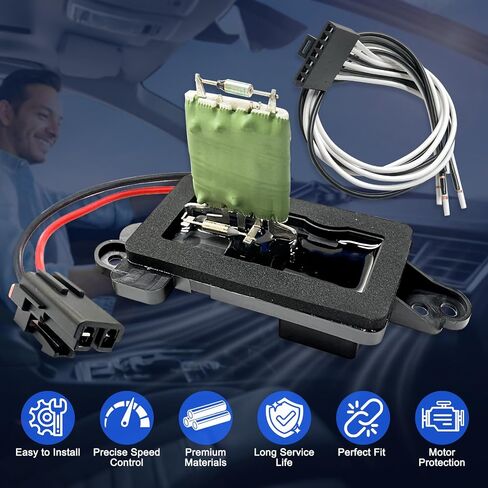 RU594 AC Blower Motor Resistor Fit for Volkswagen Beetle 2012-2019, CC 2009-2012, Eos 2007-2016, Golf 2010-2014, for Jetta City 2009-2009, Passat 2006-2010 2012, Passat CC 2009-2010 1K0959263A in Saudi Arabia