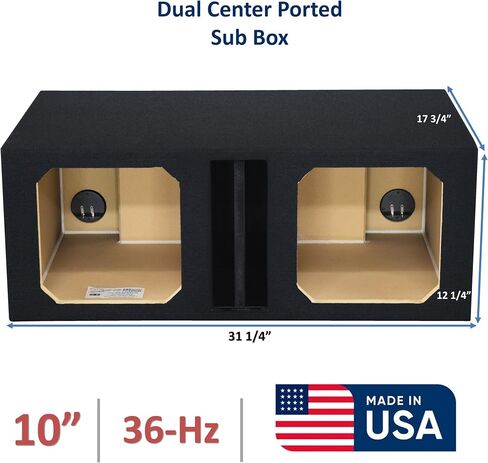 10" Dual Solo-baric L7S L7R Center-ported sub Box Speaker Box subwoofer Enclosure Stereo car Audio Home Audio Universal Use in Saudi Arabia