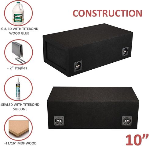 10" Dual Solo-baric L7S L7R Center-ported sub Box Speaker Box subwoofer Enclosure Stereo car Audio Home Audio Universal Use in Saudi Arabia