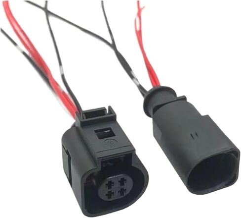 4 دبوس 4B0973812 4B0973712 قابس سيارة 1.5 مم مقاوم للماء ضغط مستشعر درجة حرارة الماء مع أسلاك 4B0 973 812 (4P ذكر أنثى، 10 S) in Kuwait
