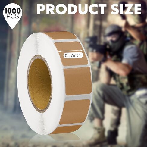 Fuutreo 3000 Pcs Cardboard Target Pasters Self Adhesive Target Stickers 0.87 Inch Square Labels for Pistol Shooting Range Practice, 1000 Per Roll, 3 Rolls in Saudi Arabia