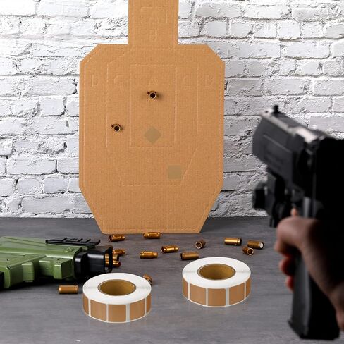 Fuutreo 3000 Pcs Cardboard Target Pasters Self Adhesive Target Stickers 0.87 Inch Square Labels for Pistol Shooting Range Practice, 1000 Per Roll, 3 Rolls in Saudi Arabia