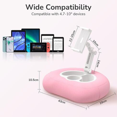 Tablet Pillow Stand for Kindle iPad Compatible with 4.7"-10" Phone/Tablet, iPad, iPhone, Samsung, Google, Kindle Holder for Bed Sofa Healthy Reading Lazy Person's Magic Tool and Relieve Neck Pressure in Saudi Arabia