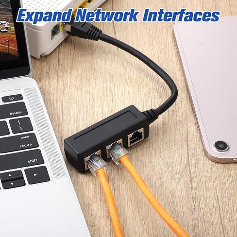 كابل مقسم LAN RJ45 ذكر إلى 3 أنثى، محول إيثرنت لـ Cat5، Cat5e، Cat6، Cat7 LAN محول موصل شبكة مقبس إيثرنت متوافق مع أجهزة التوجيه وصناديق الاستقبال وأجهزة الكمبيوتر in Kuwait