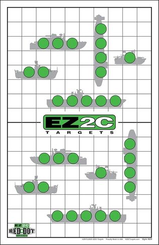 أنماط ألعاب EZ2C: لوح رمي السهام - غرق القوارب - تيك تاك تو - تقليل الدوائر - أهداف ورقية لمدى الرماية 11 بوصة × 17 بوصة أهداف نطاق بندقية ممتعة لإطلاق النار على هدايا الأسلحة المصنوعة في الولايات المتحدة الأمريكية in Kuwait