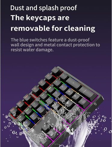 Yoidesu Wired Mechanical Pad, 34 Keys Ergonomic Numeric Keypad with RGB Backlit, Plug and Play, Blue Switch Mechanical Number Pad for Laptop Desktop PC (White) in Saudi Arabia