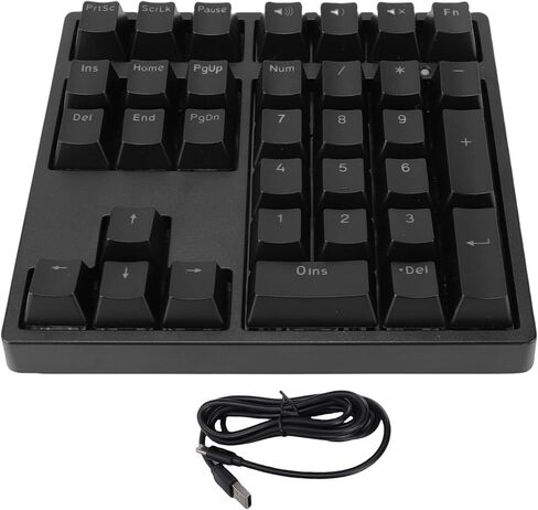 Yoidesu Wired Mechanical Pad, 34 Keys Ergonomic Numeric Keypad with RGB Backlit, Plug and Play, Blue Switch Mechanical Number Pad for Laptop Desktop PC (White) in Saudi Arabia