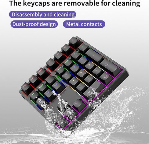 Yoidesu Wired Mechanical Pad, 34 Keys Ergonomic Numeric Keypad with RGB Backlit, Plug and Play, Blue Switch Mechanical Number Pad for Laptop Desktop PC (White) in Saudi Arabia