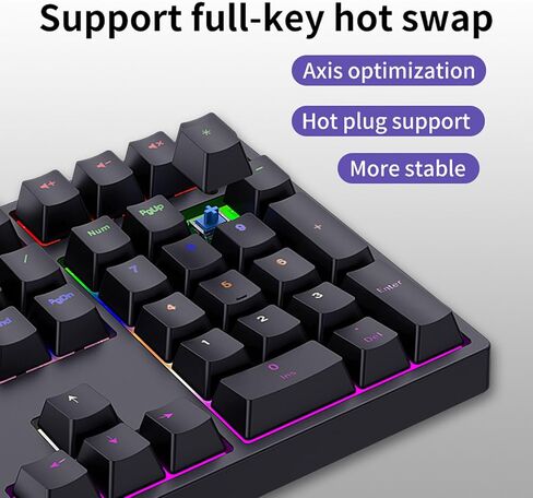 Yoidesu Wired Mechanical Pad, 34 Keys Ergonomic Numeric Keypad with RGB Backlit, Plug and Play, Blue Switch Mechanical Number Pad for Laptop Desktop PC (White) in Saudi Arabia