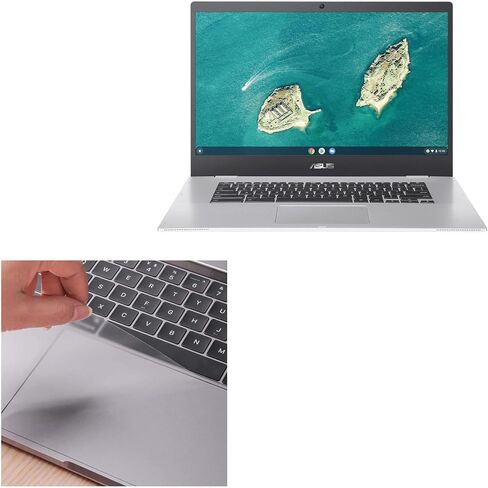 BoxWave Touchpad Protector Compatible with ASUS Chromebook CX1 (CX1500) - ClearTouch for Touchpad (2-Pack), Pad Protector Shield Cover Film Skin in Saudi Arabia