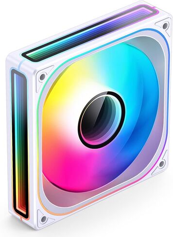 مروحة حالة الكمبيوتر Jonsbo ZB-360WR (عكسية)، مروحة كمبيوتر صامتة ذات شفرة عكسية مع محور ومرآة لا متناهية بأربعة جوانب، الكل في واحد، وحدة إطار واحد مع مراوح ARGB 3 × 120 مم، PWM 2400 دورة في الدقيقة، سمك 28 مم، أبيض in Kuwait