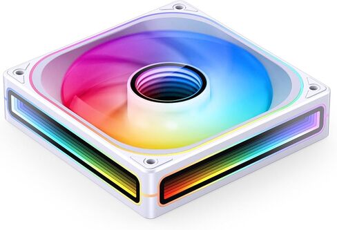 مروحة حالة الكمبيوتر Jonsbo ZB-360WR (عكسية)، مروحة كمبيوتر صامتة ذات شفرة عكسية مع محور ومرآة لا متناهية بأربعة جوانب، الكل في واحد، وحدة إطار واحد مع مراوح ARGB 3 × 120 مم، PWM 2400 دورة في الدقيقة، سمك 28 مم، أبيض in Kuwait