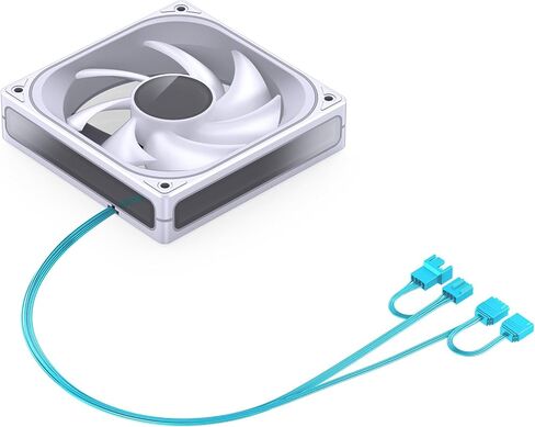 مروحة حالة الكمبيوتر Jonsbo ZB-360WR (عكسية)، مروحة كمبيوتر صامتة ذات شفرة عكسية مع محور ومرآة لا متناهية بأربعة جوانب، الكل في واحد، وحدة إطار واحد مع مراوح ARGB 3 × 120 مم، PWM 2400 دورة في الدقيقة، سمك 28 مم، أبيض in Kuwait