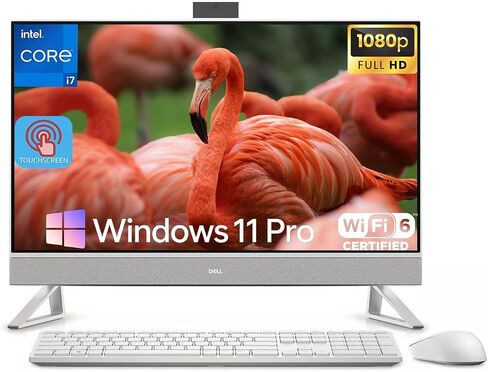 Dell 27 All-in-One Desktop Computer PC - 27" FHD IPS Touchscreen, 64GB RAM, 2TB SSD, Intel 7-150U(Up to 5.4 GHz), NVIDIA GeForce MX570A, Wireless KB & Mouse, Win 11 Pro, Wifi6E, Bluetooth in Saudi Arabia