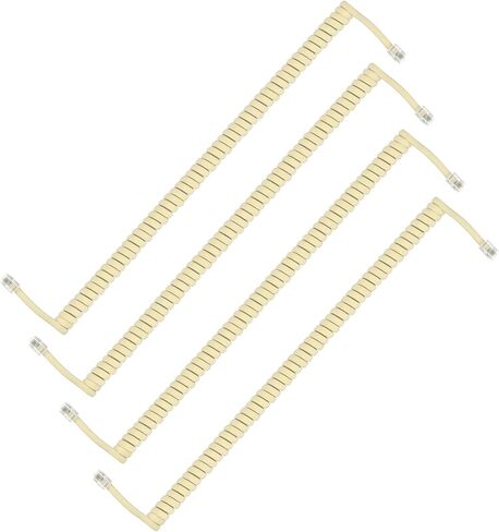 PATIKIL 4 Pack Phone Cord for Landline, 6.6 Feet(Coiled 1.3 Feet) RJ9/RJ10 4P4C Landline Handset Cord Universal Telephone Phone Cable for Telephone Handset Accessory, Pink in Saudi Arabia