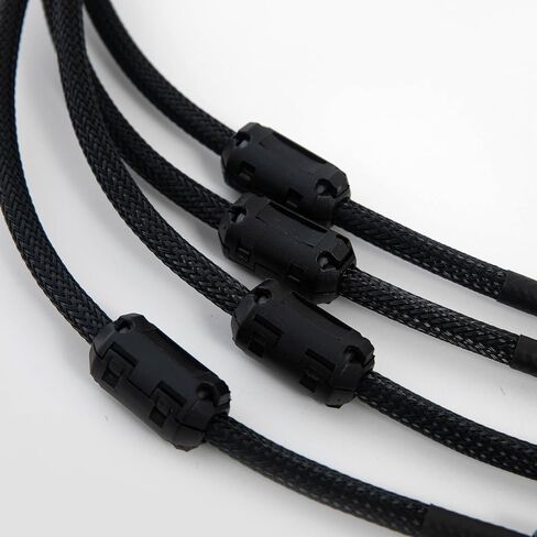 Professional Audio Cable Set, Black Braided RCA to 1/4 Inch Dual Connector, Gold-Plated Terminals, Studio Quality Sound Connection (39, Inches) in Saudi Arabia