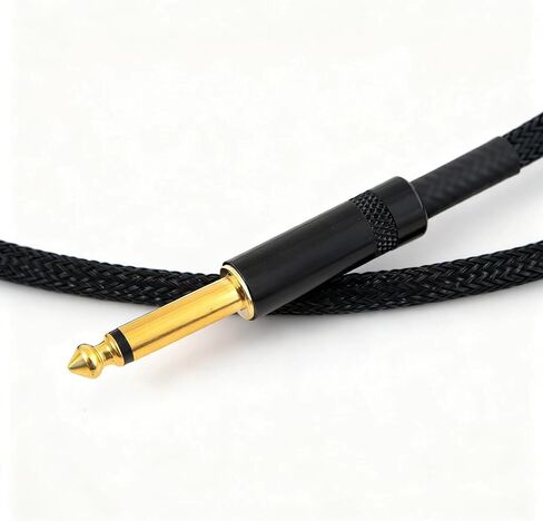 Professional Audio Cable Set, Black Braided RCA to 1/4 Inch Dual Connector, Gold-Plated Terminals, Studio Quality Sound Connection (39, Inches) in Saudi Arabia