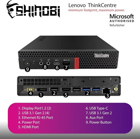 Lenovo ThinkCentre M75Q G1 Micro PC | AMD Ryzen 5 PRO 3400GE | 32GB RAM | 1TB NVME | Built in AX210 Wi-Fi BT | Windows 11 Pro | Mini Desktop Computer (Renewed) in Saudi Arabia